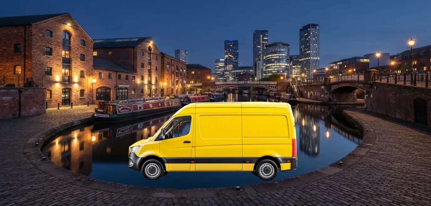 Birmingham canals lit at dusk, the backdrop for local man and van removals across Birmingham